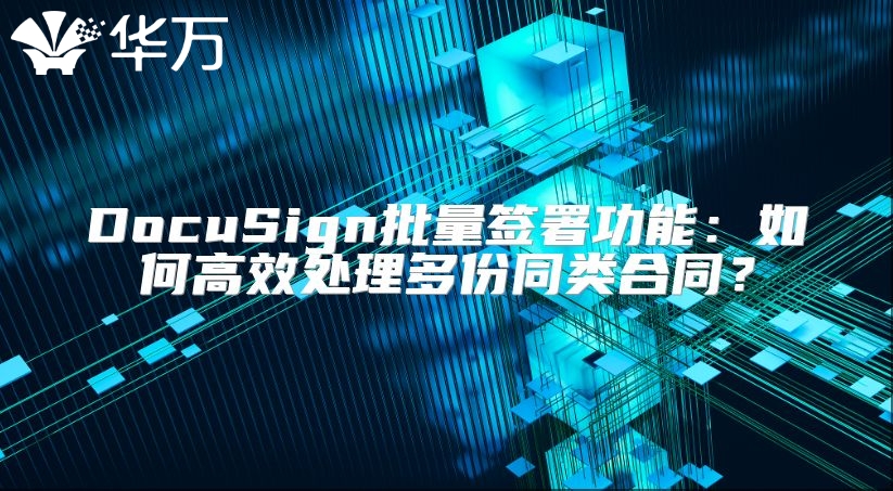 DocuSign批量签署功能：如何高效处理多份同类合同？